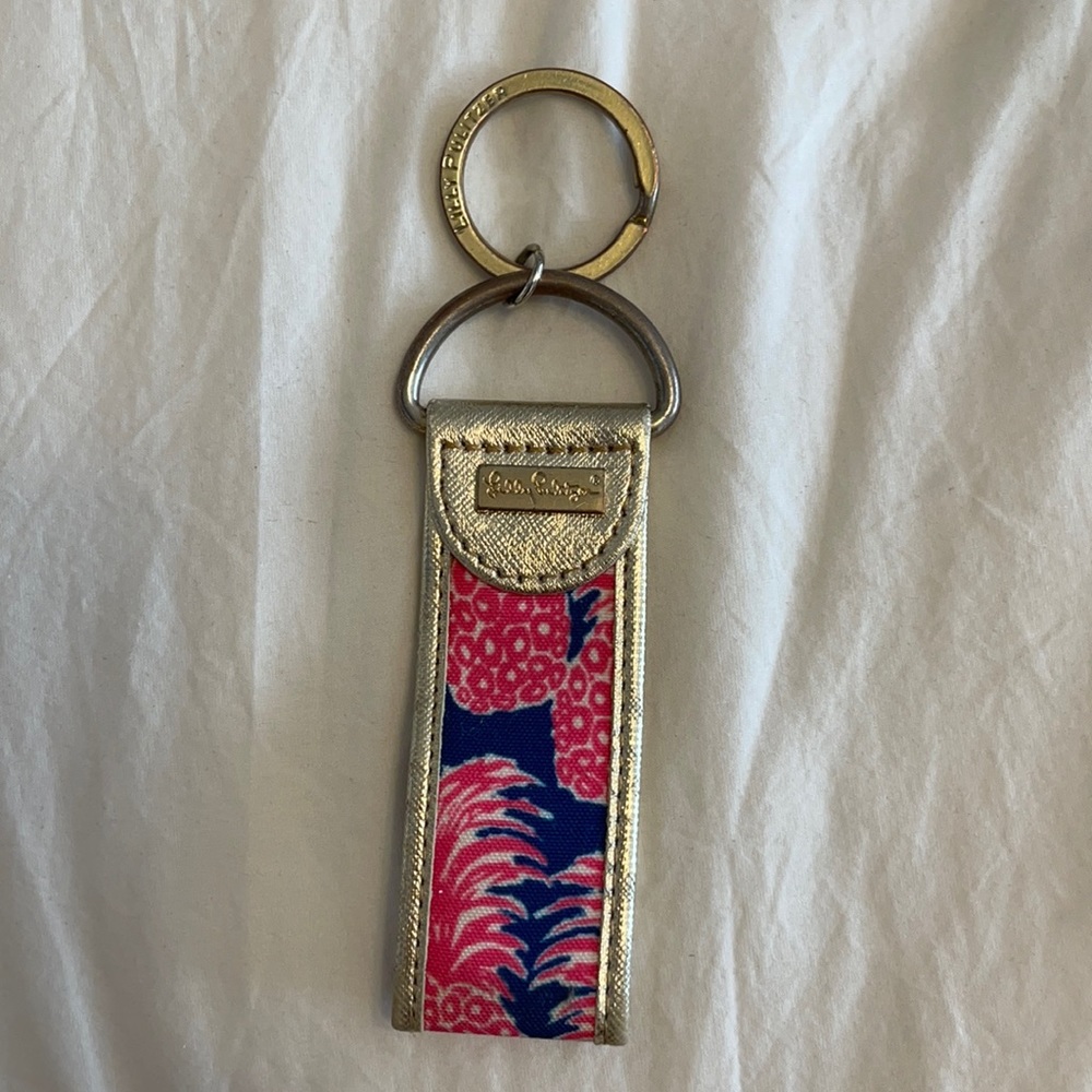 Lilly Pulitzer pineapple keychain.